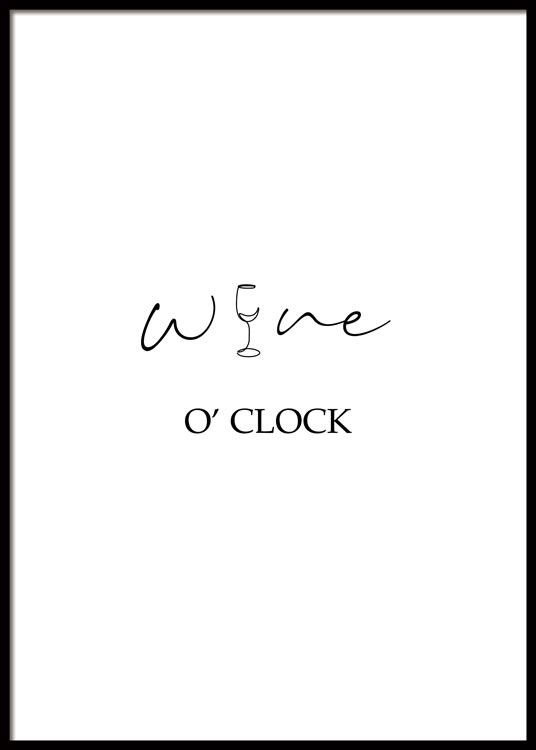 Wine O'Clock Poster