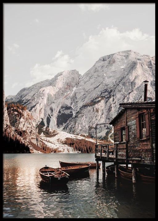 Pragser Wildsee Boathouse Poster