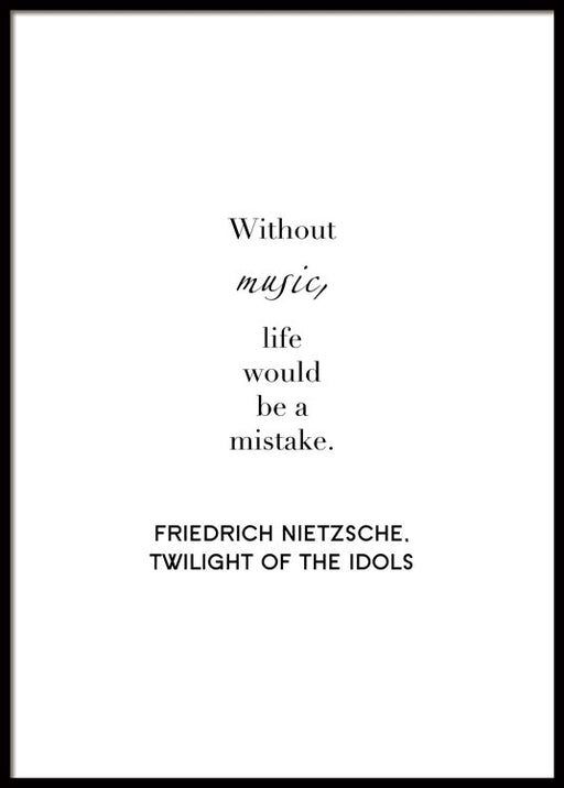 Without Music Affiche