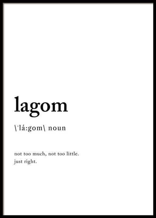 Lagom Affiche