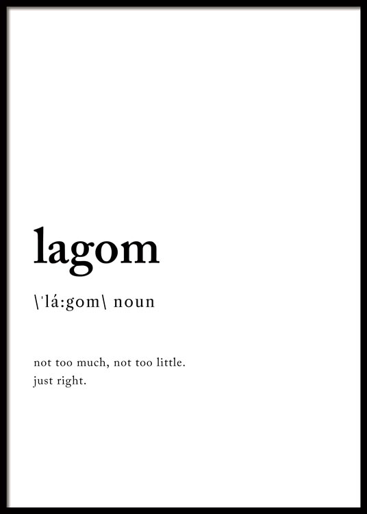 Lagom Affiche