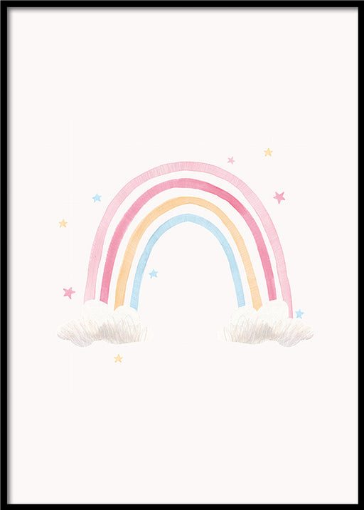 Arc-en-ciel rose Affiche