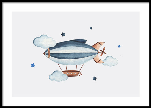 Aquarelle Zeppelin Poster