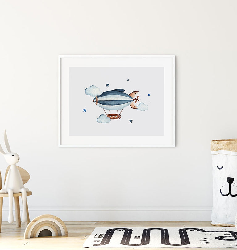 Aquarell Zeppelin Poster