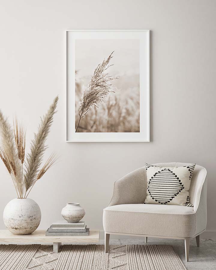 Beige Schilf Poster