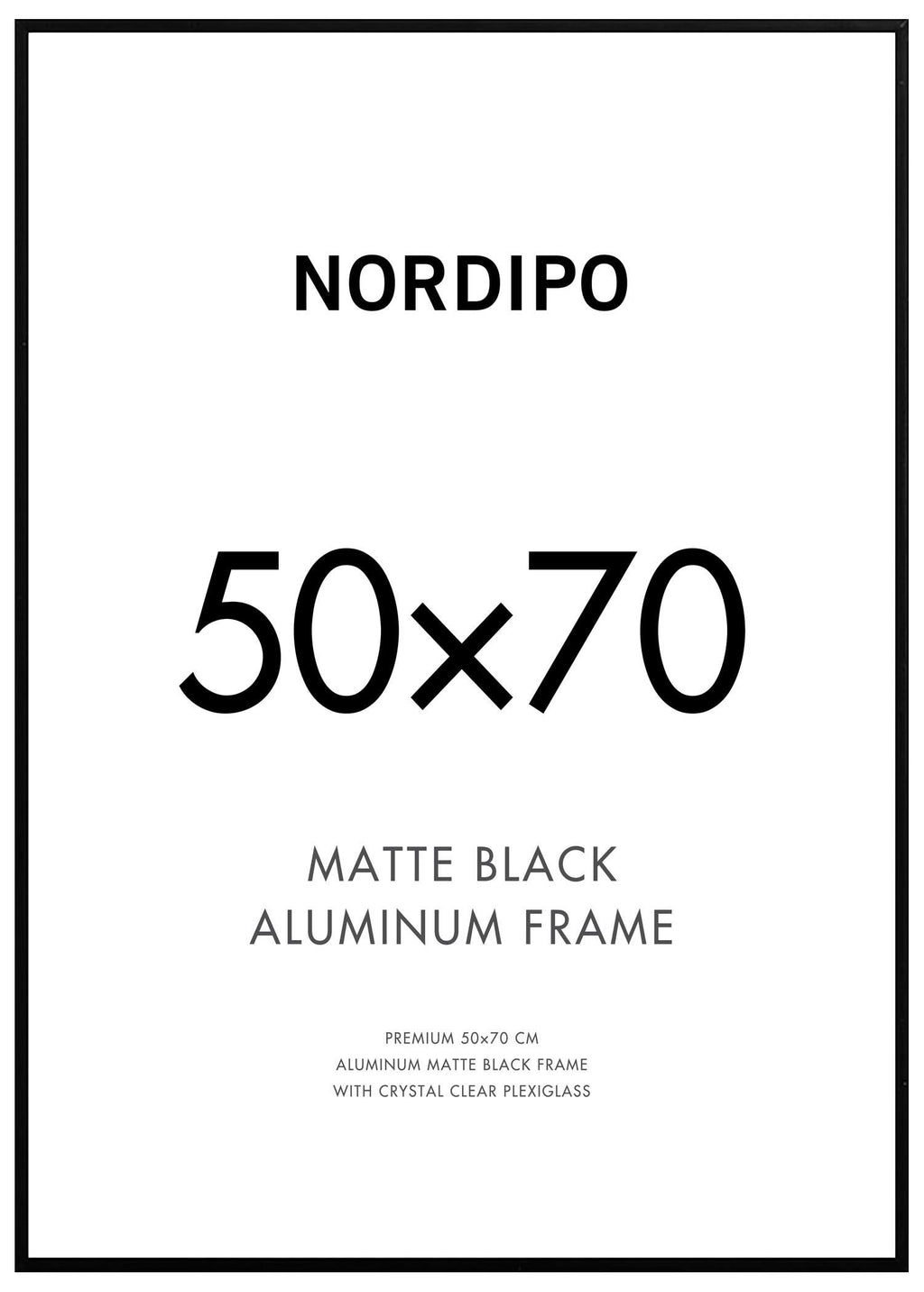 Cadre Métal Noir 50x70