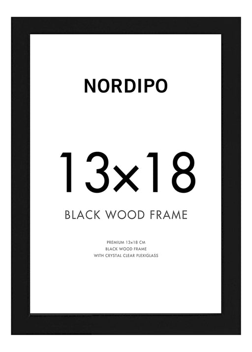 Black Wood Frame 13x18cm