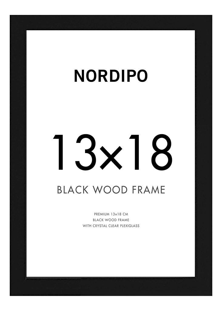 Black Wood Frame 13x18cm