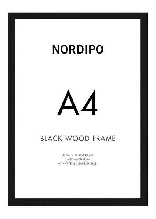 Cadre en bois noir 21x30cm