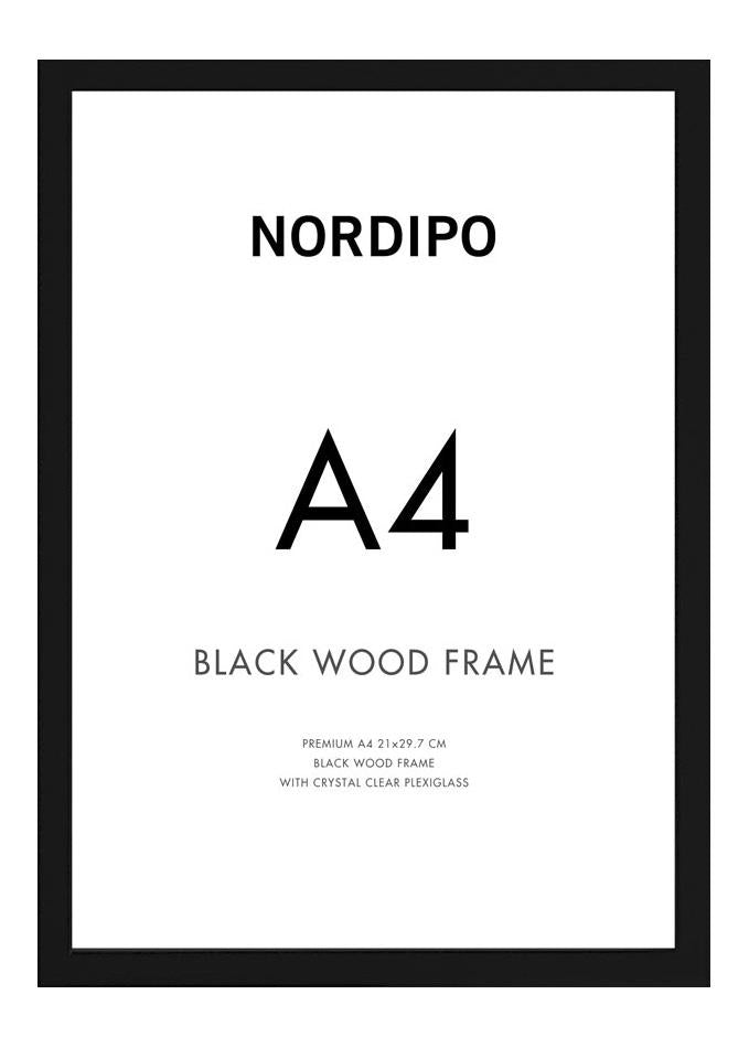 Holzrahmen schwarz 21x30