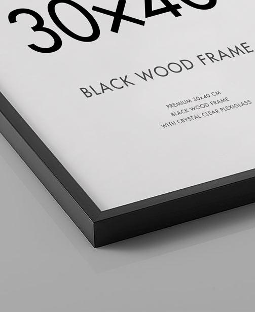 Black Wood Frame 40x50cm