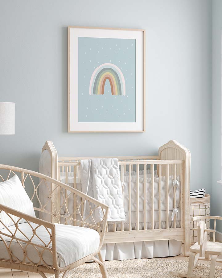 Blauer Regenbogen Poster