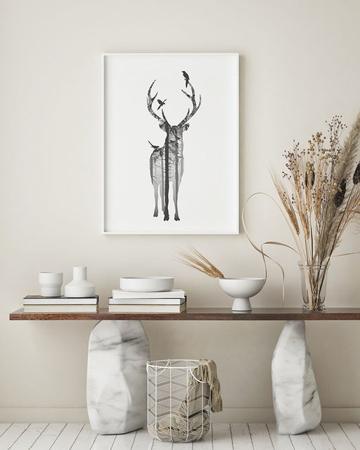 Deer Silhouette Poster