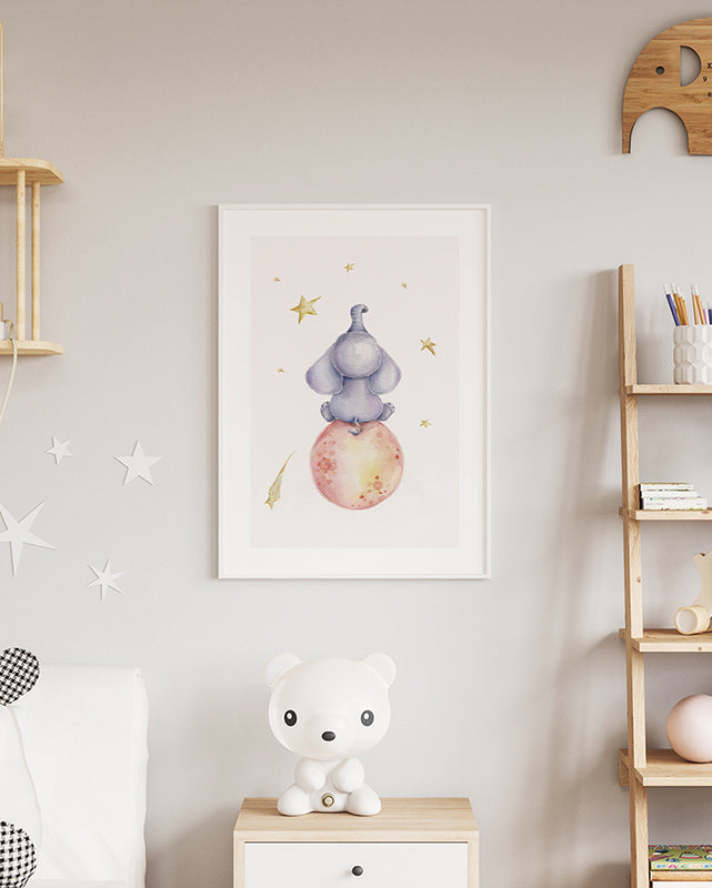 Elephant on the Moon Poster