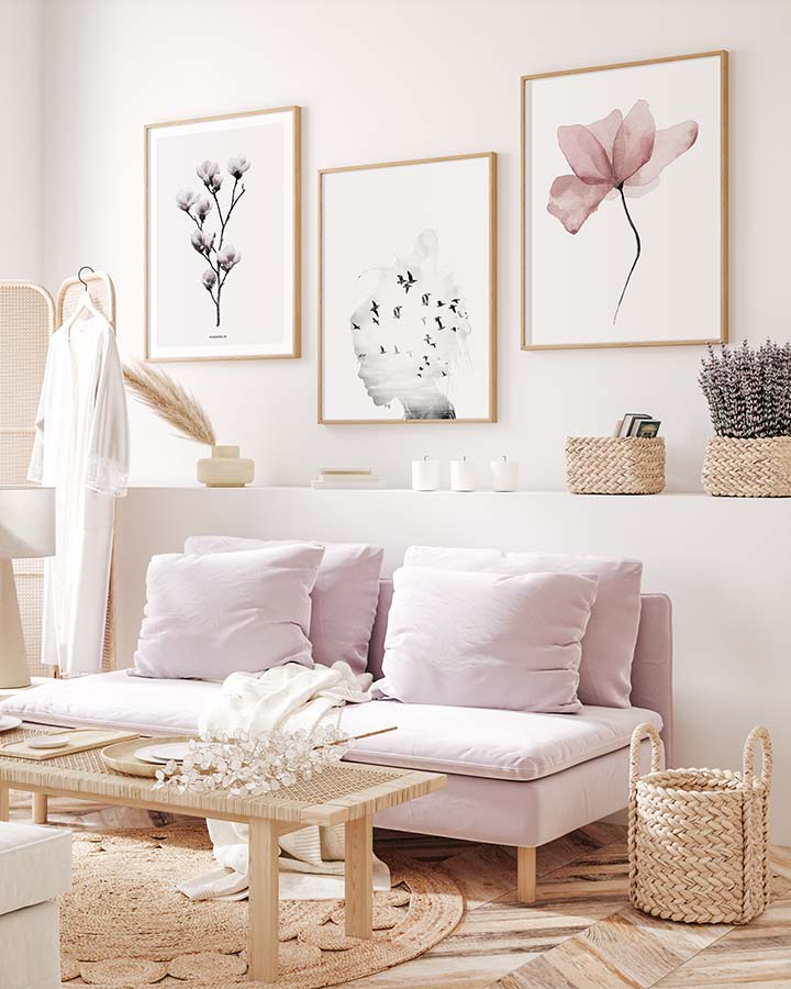 Aquarell Blumen Poster