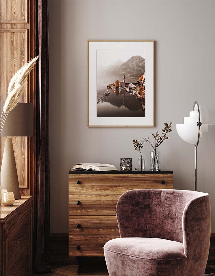 Herbst in Hallstatt Poster