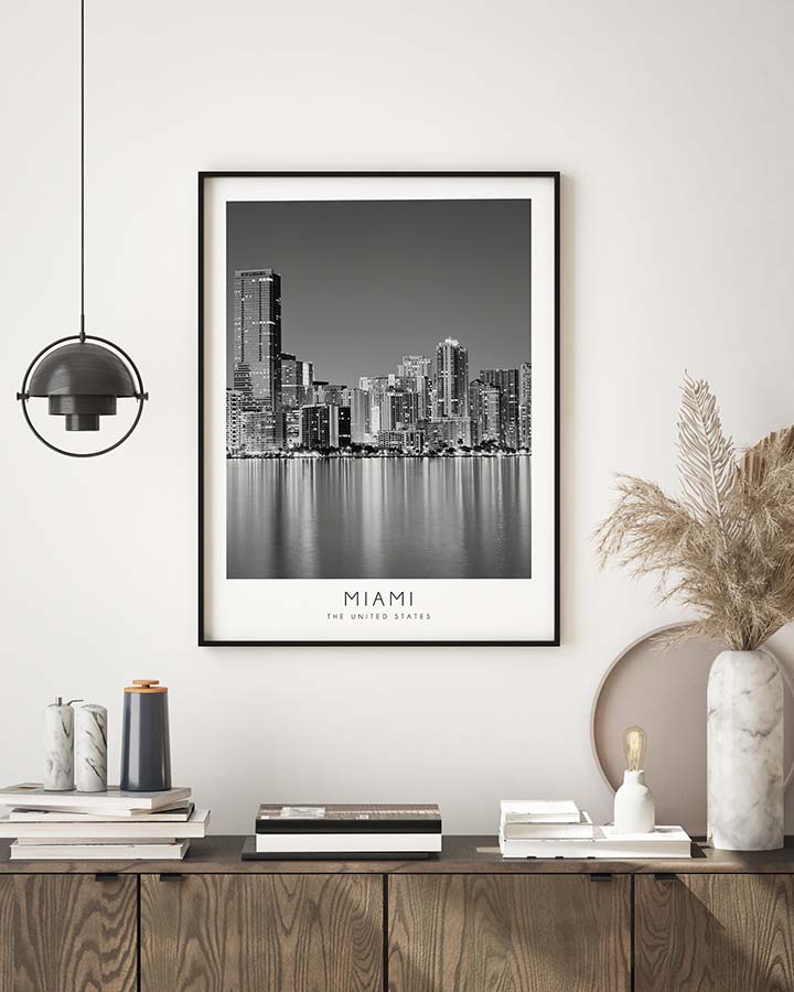 Miami Skyline Poster