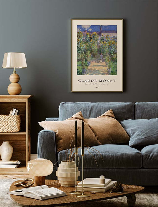 Monet - Le Jardin de Monet à Vétheuil Affiche