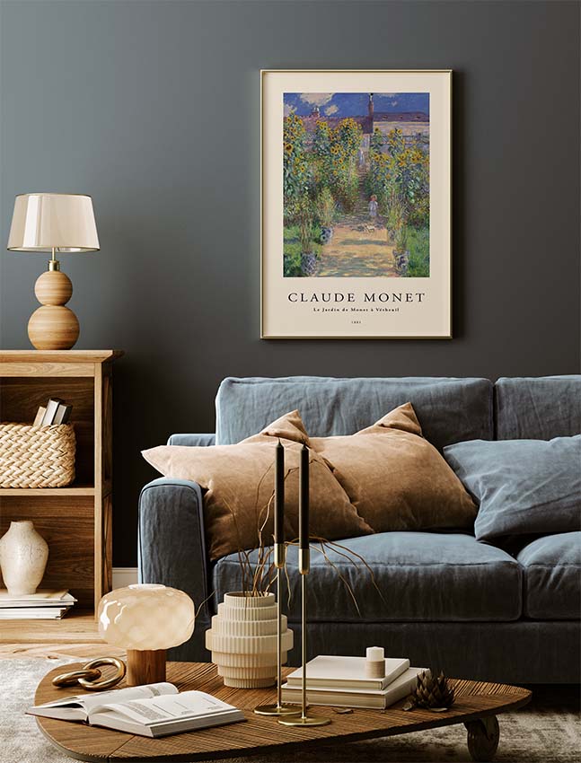 Monet - Le Jardin de Monet à Vétheuil Poster