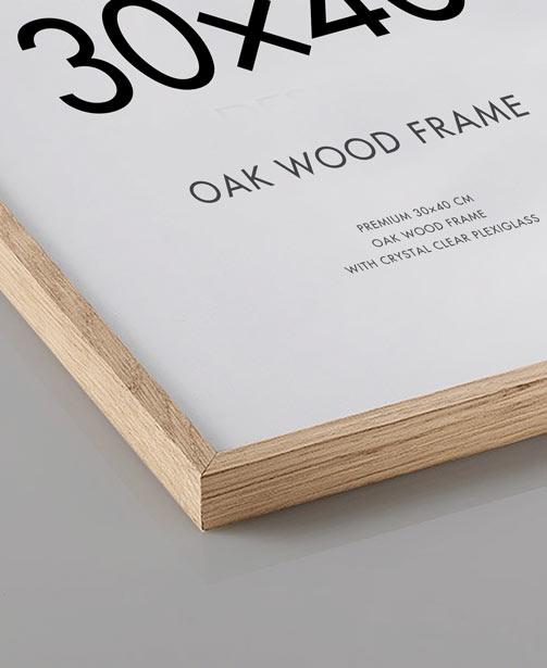 Oak picture frame 13x18cm