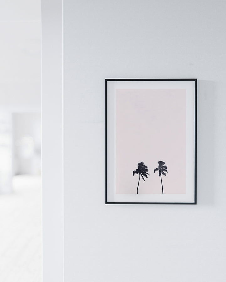 Pink Sky Palm Poster