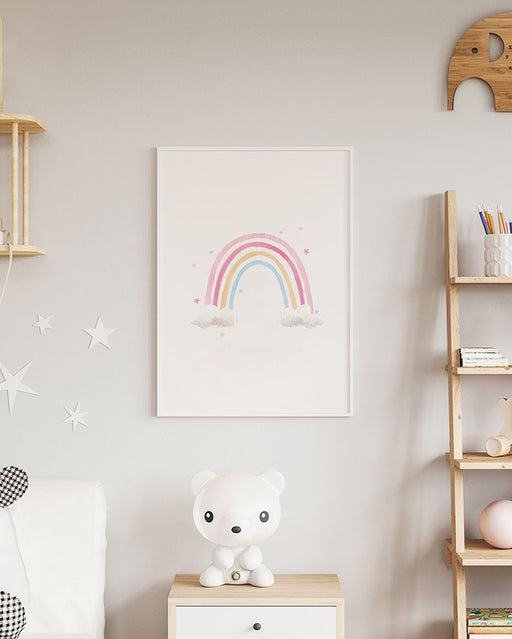 Arc-en-ciel rose Affiche