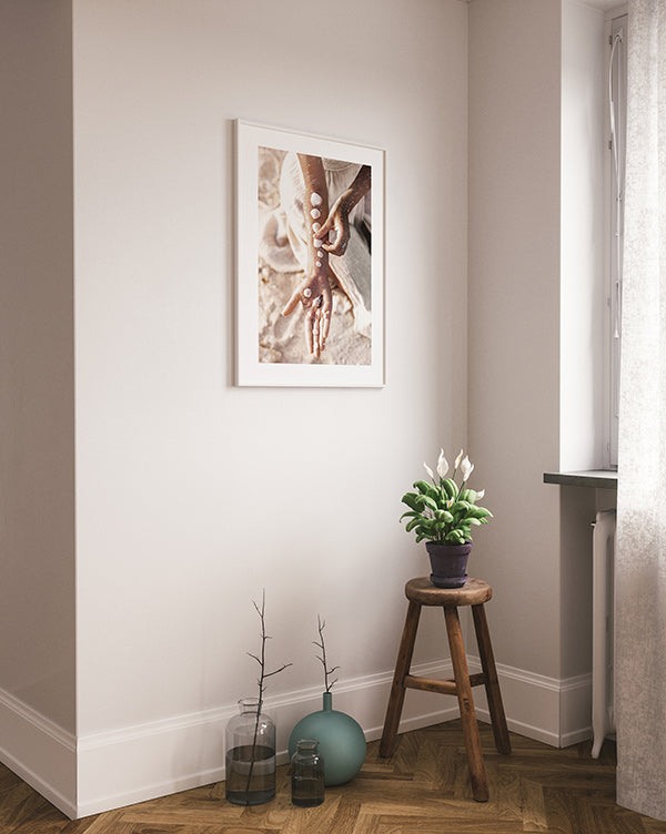 Cueillette de coquillages Affiche