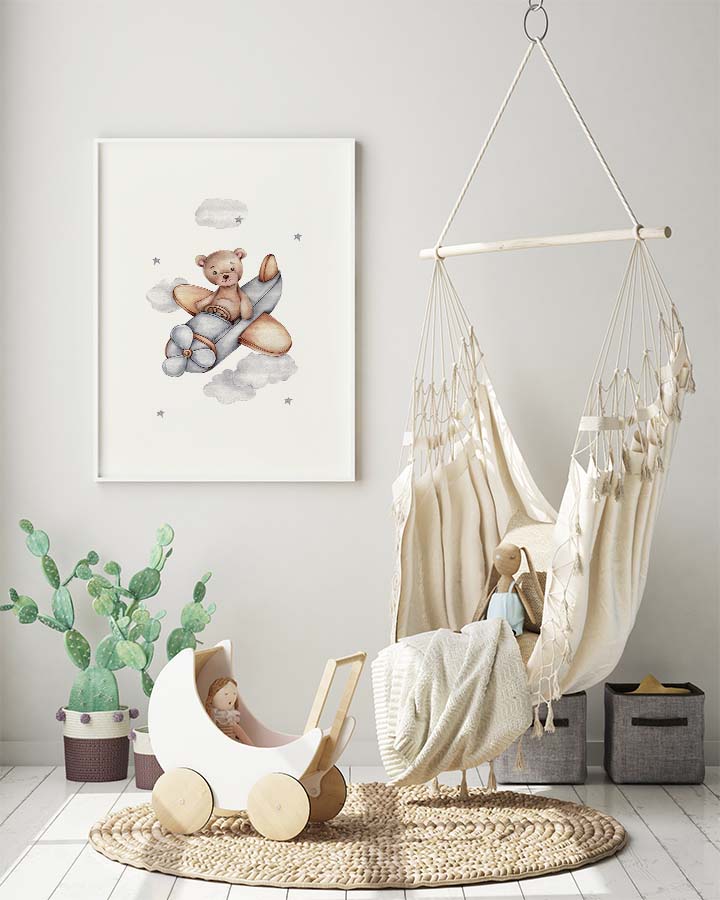 Teddybär Pilot Poster