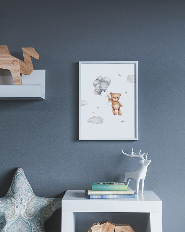 Teddybear with Balloon Poster