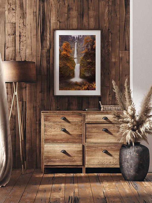 Wasserfall im Herbst Poster