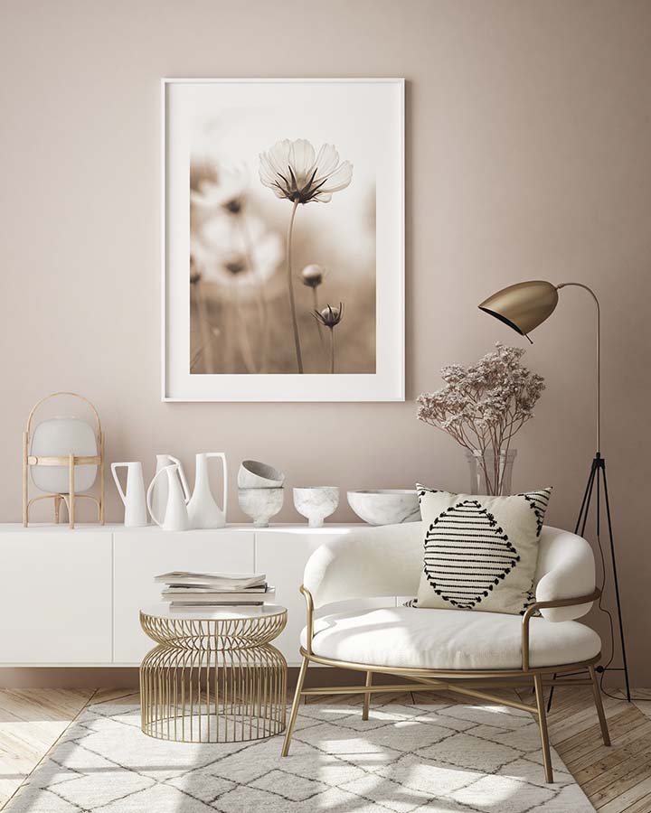 White Cosmos No1 Poster