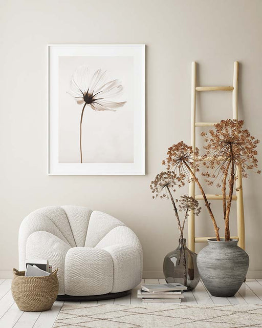 Cosmos blanc n°2 Affiche