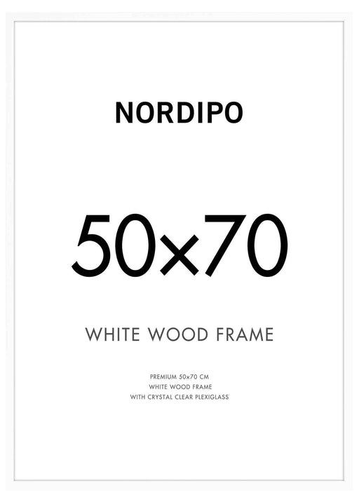 White Wood Frame 50x70cm