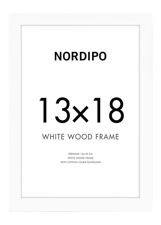White Wood Frame 13x18